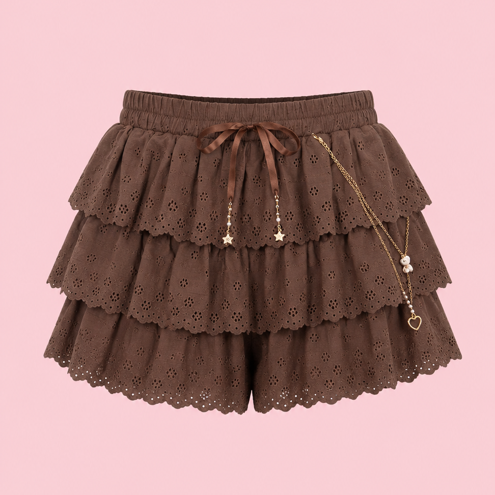 Dark Mocha Ruffle Skort