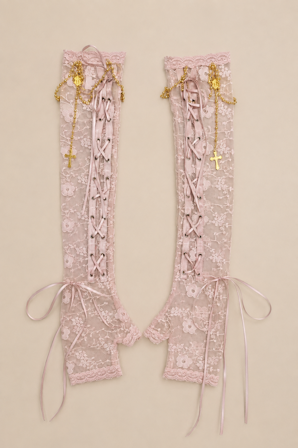 Blush Angel Lace Gloves