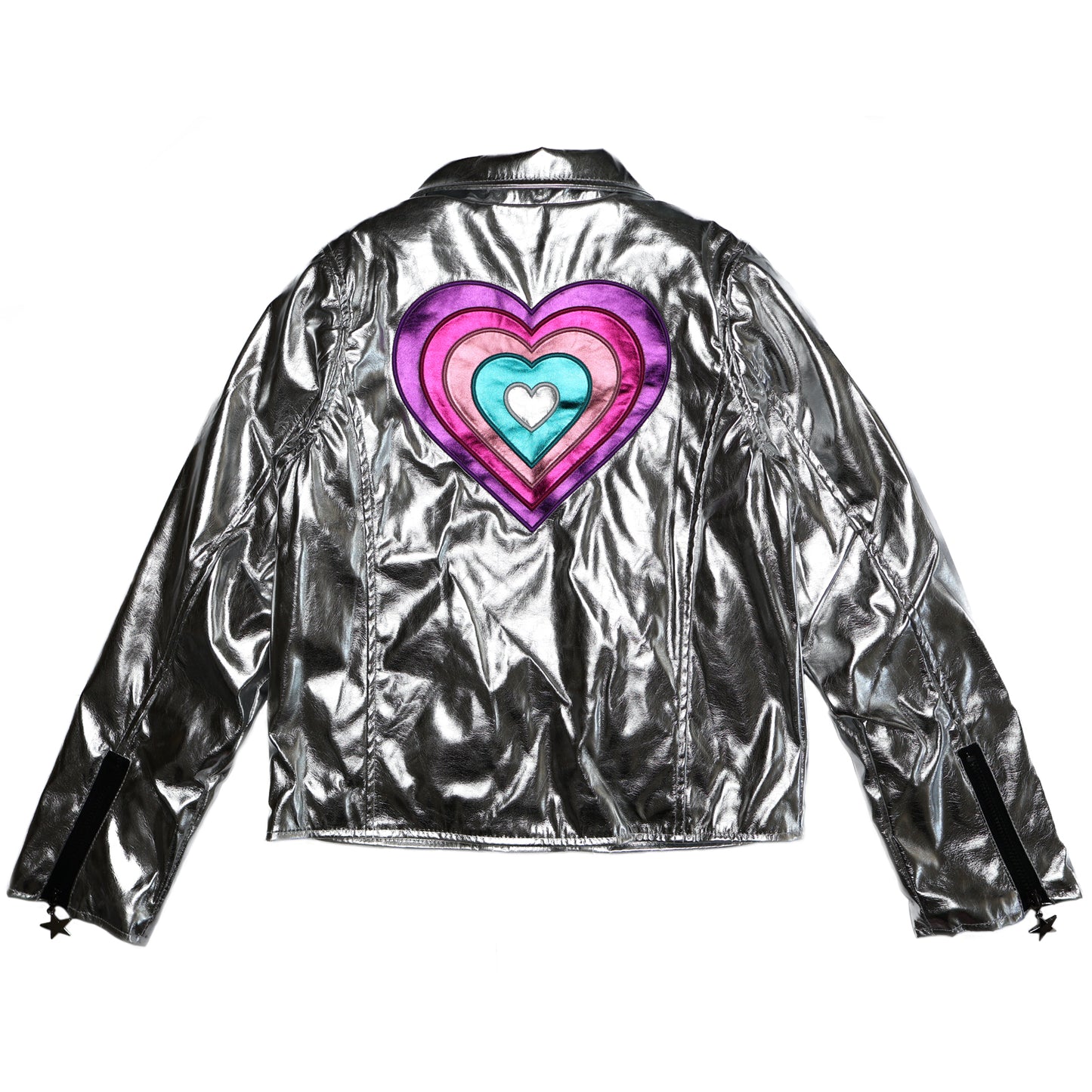 Silver Metallic Heart Jacket