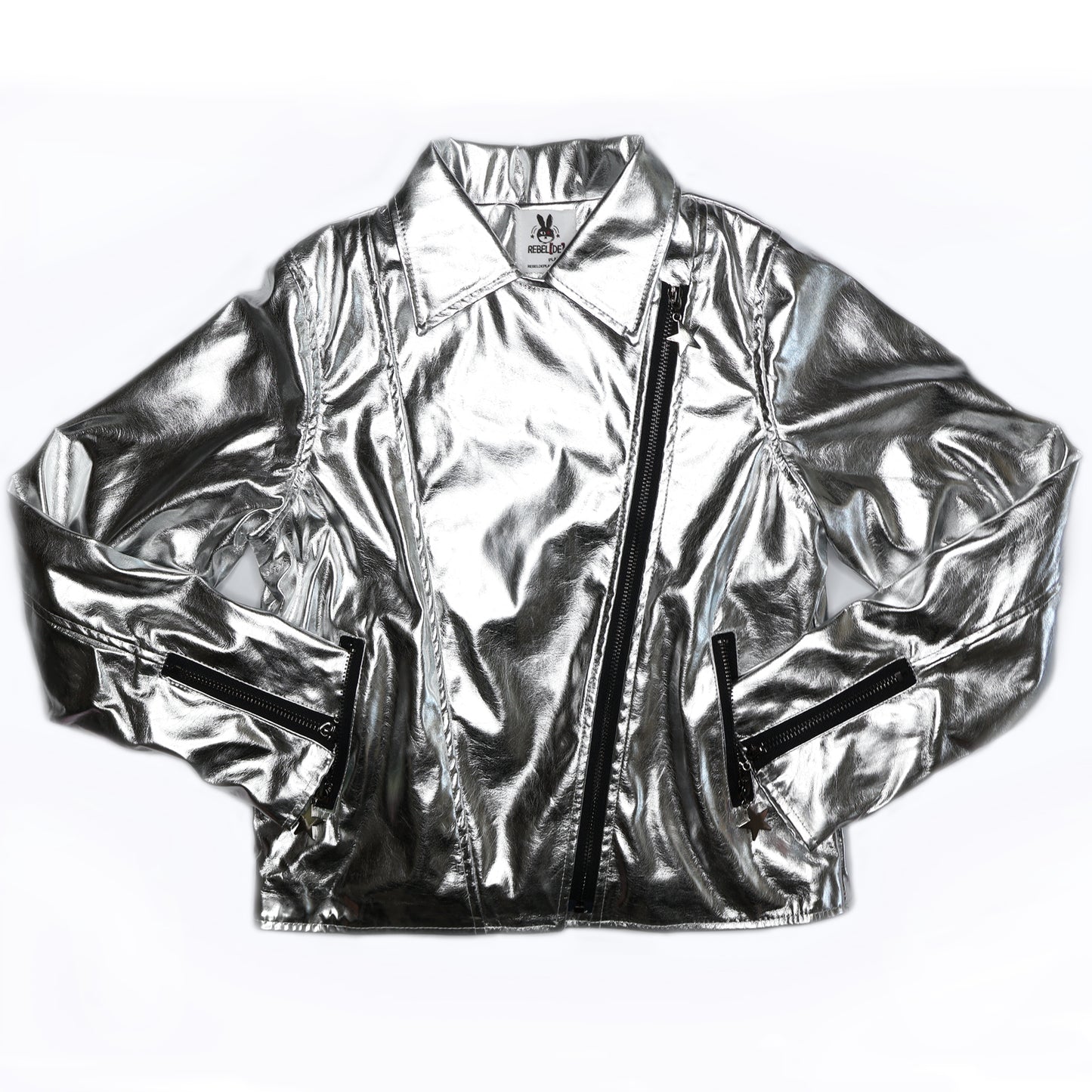 Silver Metallic Heart Jacket