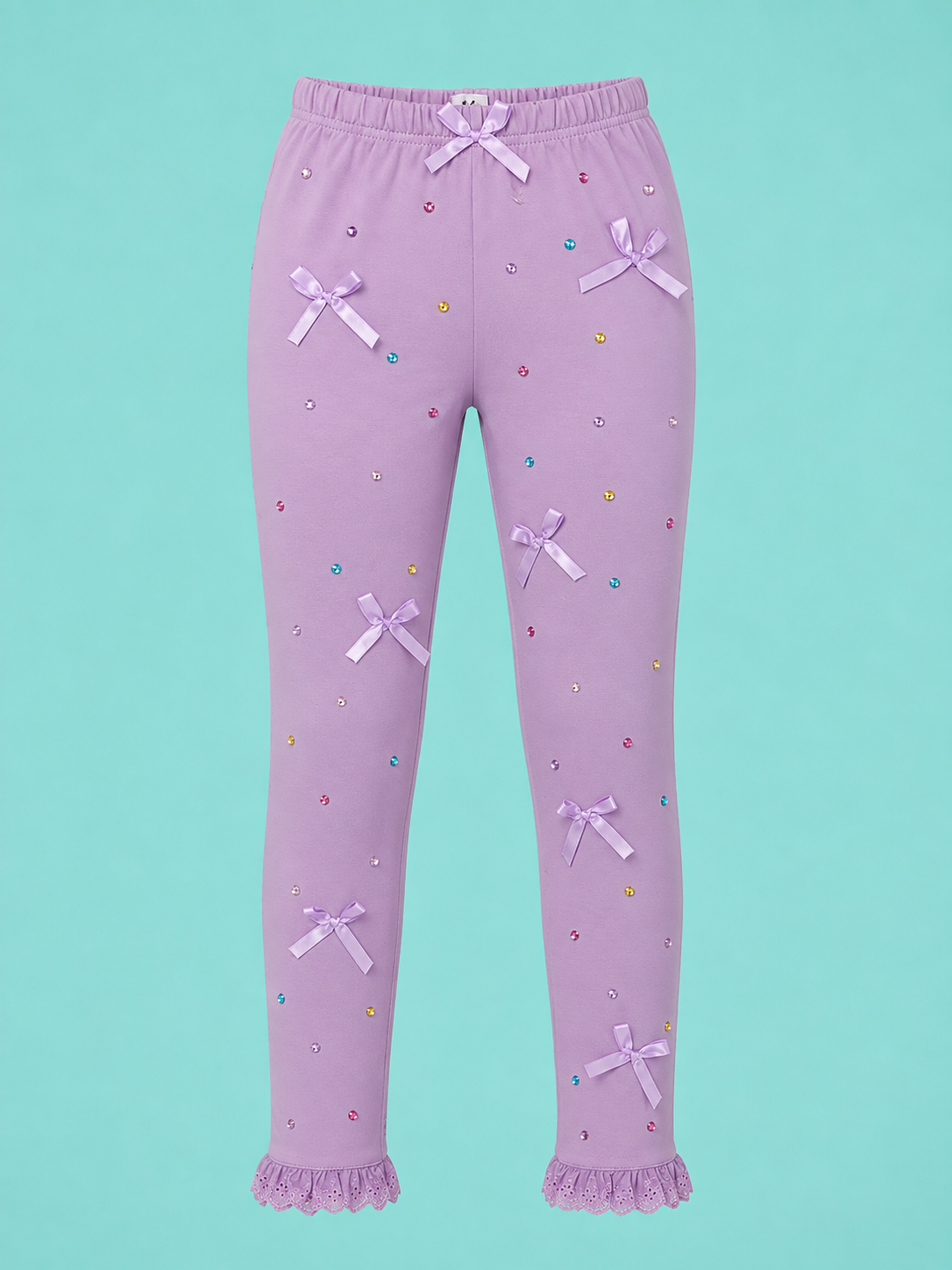 Lilac Bow Leggings