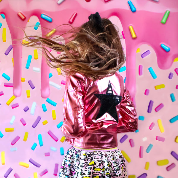 Metallic Pink Faux Leather Jacket – Rebelde Planet