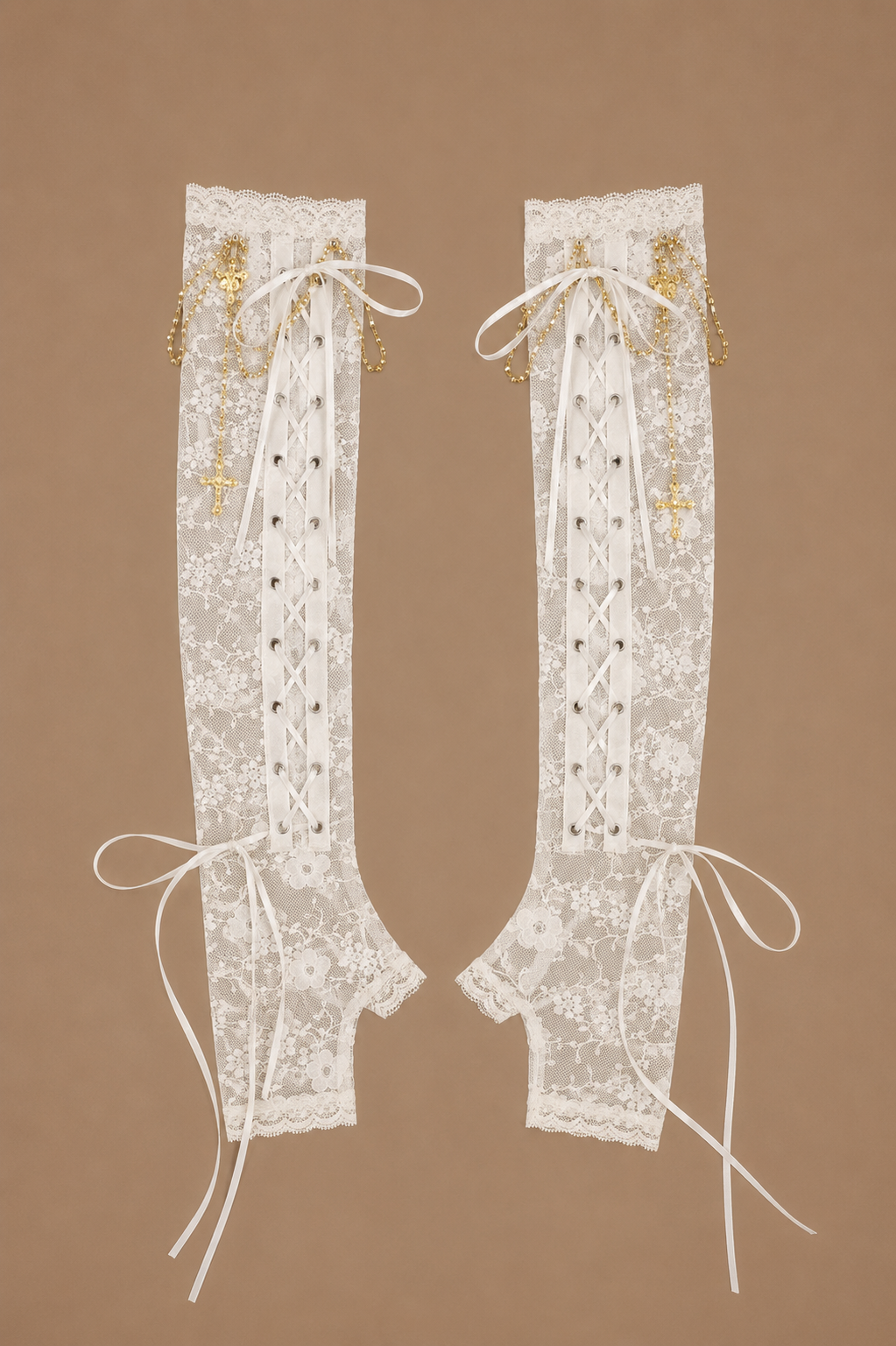 Ivory Angel Lace Gloves