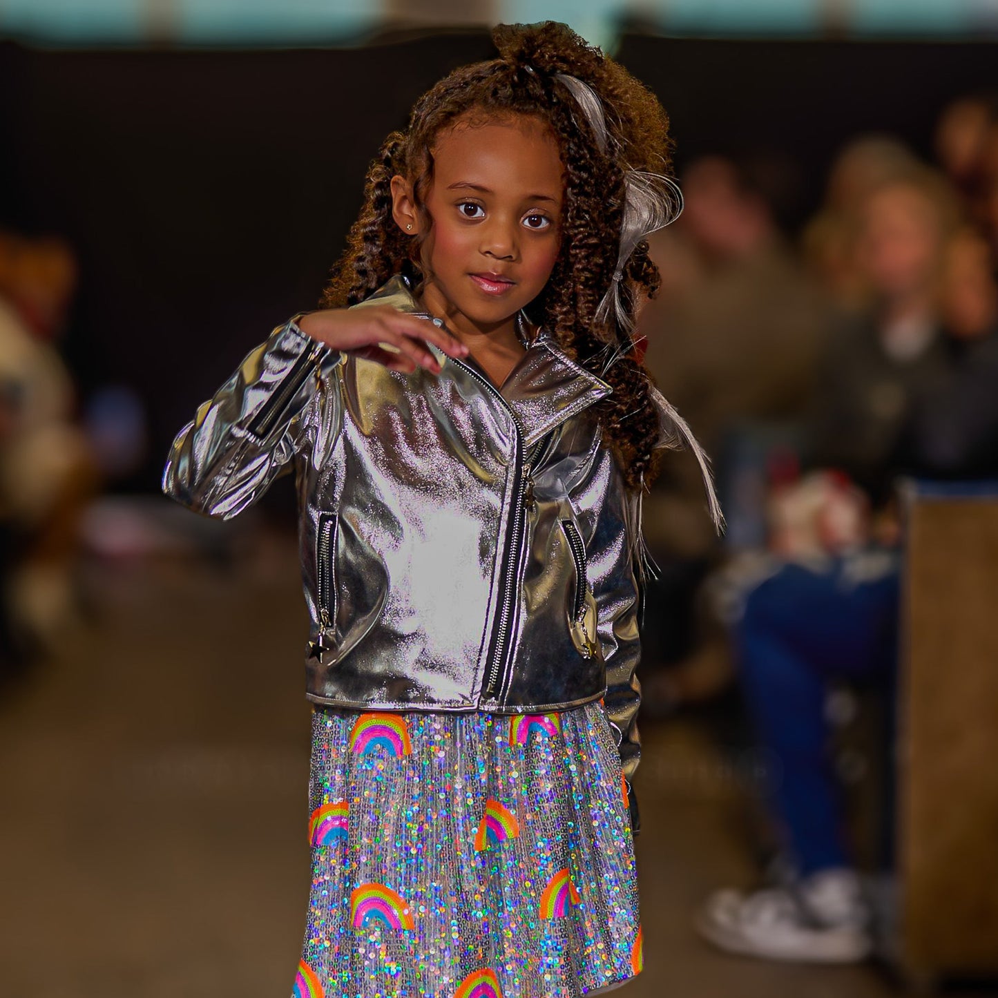 Silver Metallic Heart Jacket