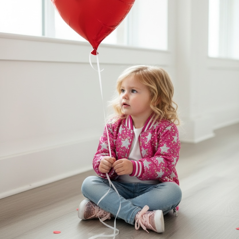 Hot pink with white stars flip sequin Bomber