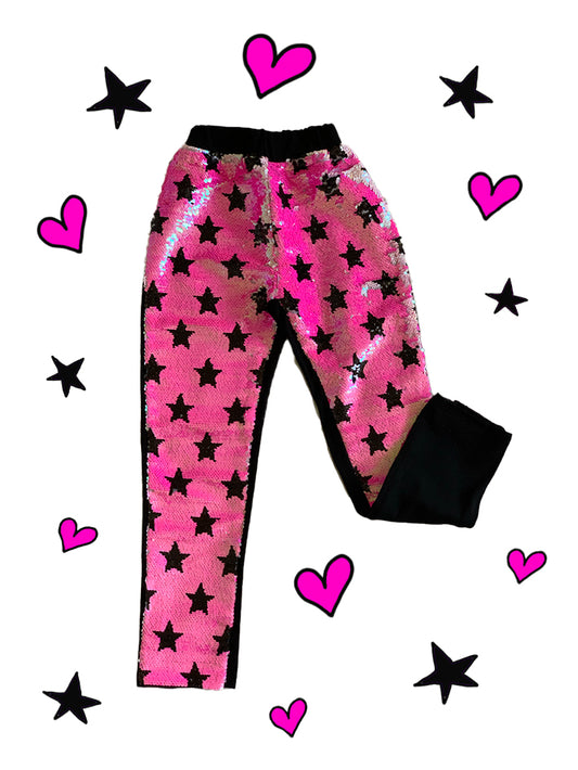 Hot Pink Sequin Leggings