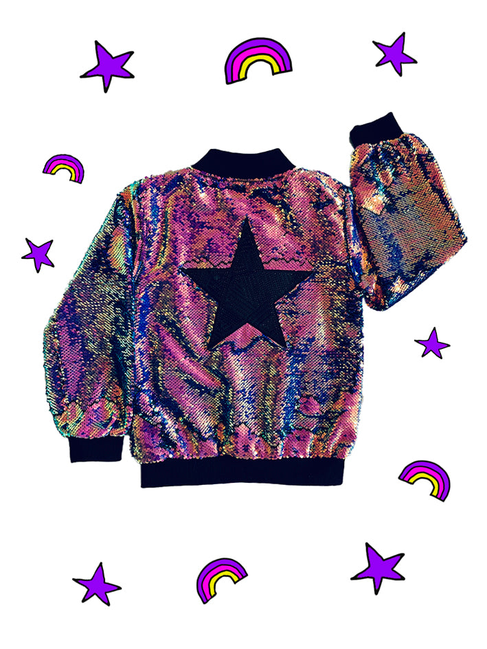 Mermaid Sequin Bomber Jacket