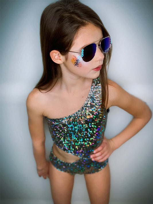 Sparkle Silver Swimsuit