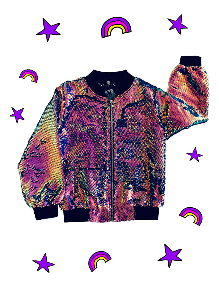 Mermaid Sequin Bomber Jacket